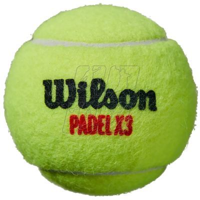2. Piłki do tenisa ziemnego Wilson X3 Pack Padel Ball WR8900801001